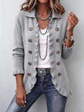 Oriana | Chaqueta elegante con volantes y botones refinados