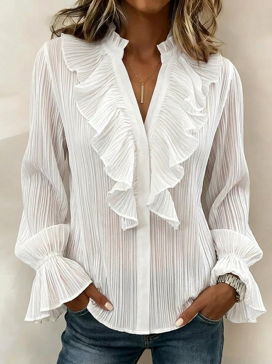 Sofia | Camisa blanca con volantes