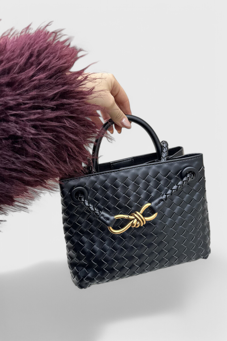 Pamela | Bolsa Diaria Tejida Índigo