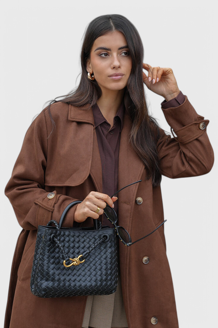 Pamela | Bolsa Diaria Tejida Índigo
