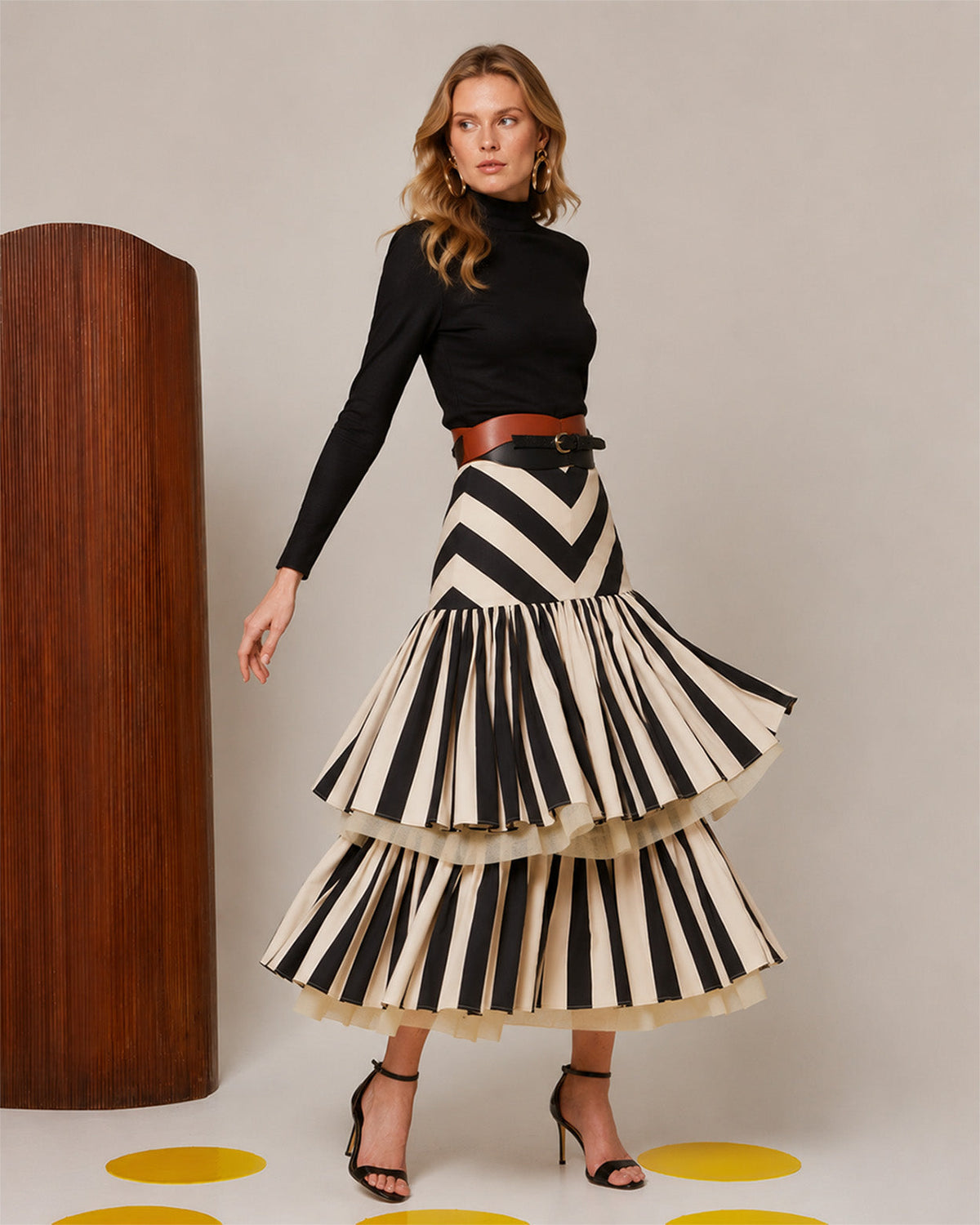 Aurelia | Falda Midi de Volantes a Contraste