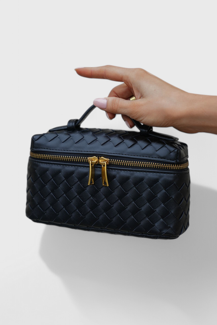 Milla | Bolso Mini Woven con Accesorios Dorados