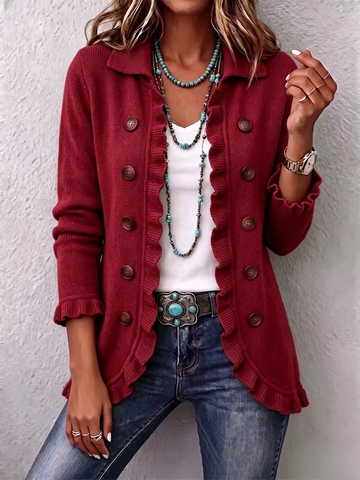 Rina | Elegante chaqueta con volante