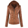 Brunella | Chaqueta de cuero con capucha