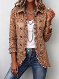 Melania | Chaqueta con estampado ornamental y elegantes volantes