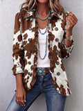 Mariuccia | Elegante chaqueta de estampado animal con volante femenino