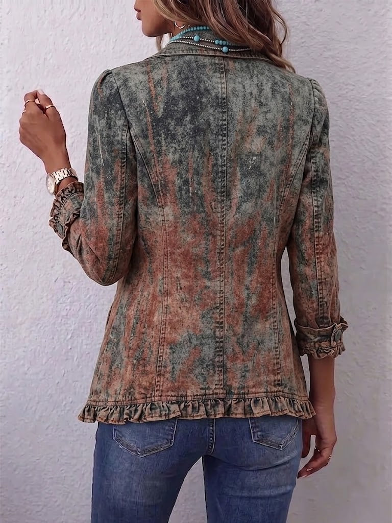 Rosangela | Elegante chaqueta degradada con volantes