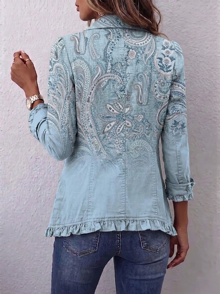 Paolina | Chaqueta estampada con elegantes volantes