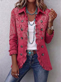 Severina | Elegante Chaqueta Paisley con Volantes