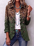 Sibilla | Elegante chaqueta animal print con volante para mujer