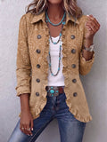 Nicoletta | Elegante chaqueta estampada con volantes